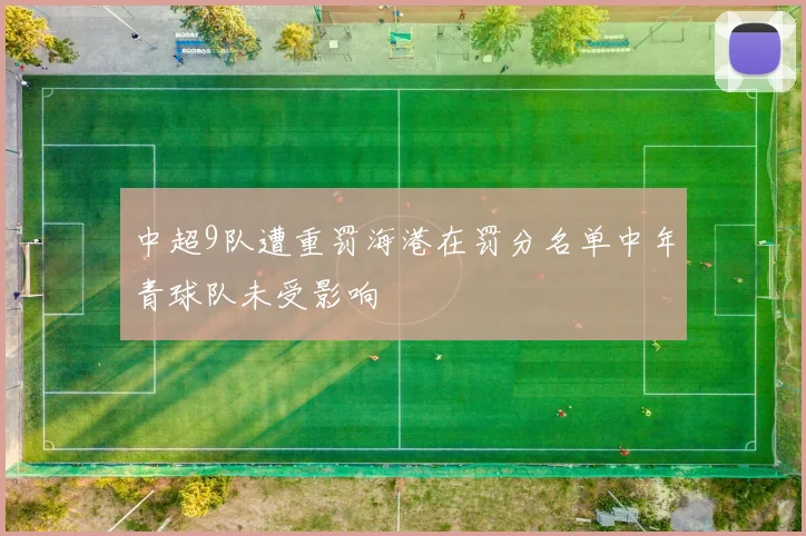 中超9队遭重罚海港在罚分名单中年青球队未受影响